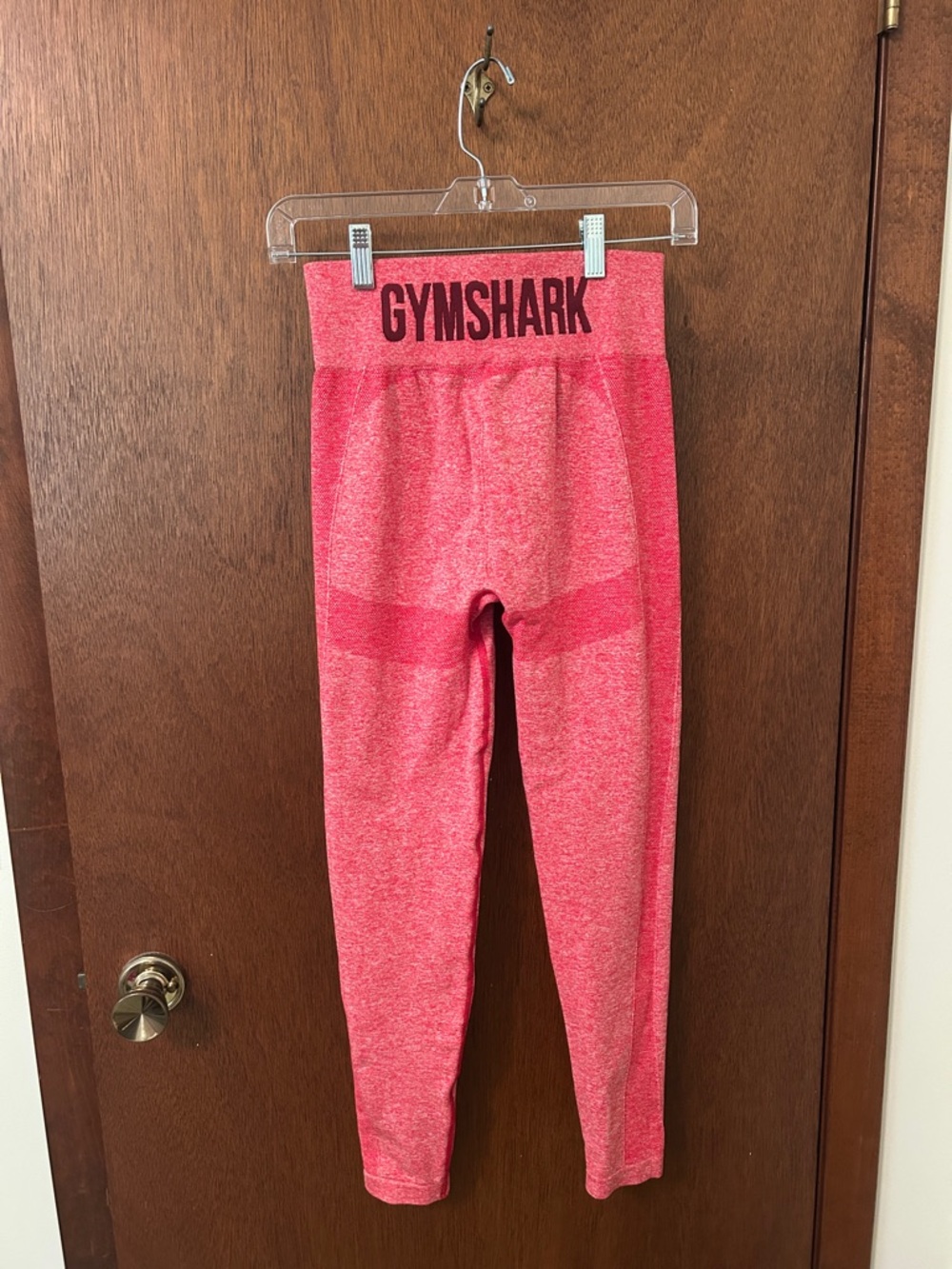 Gymshark Heather Red High-Rise Seamless Leggings